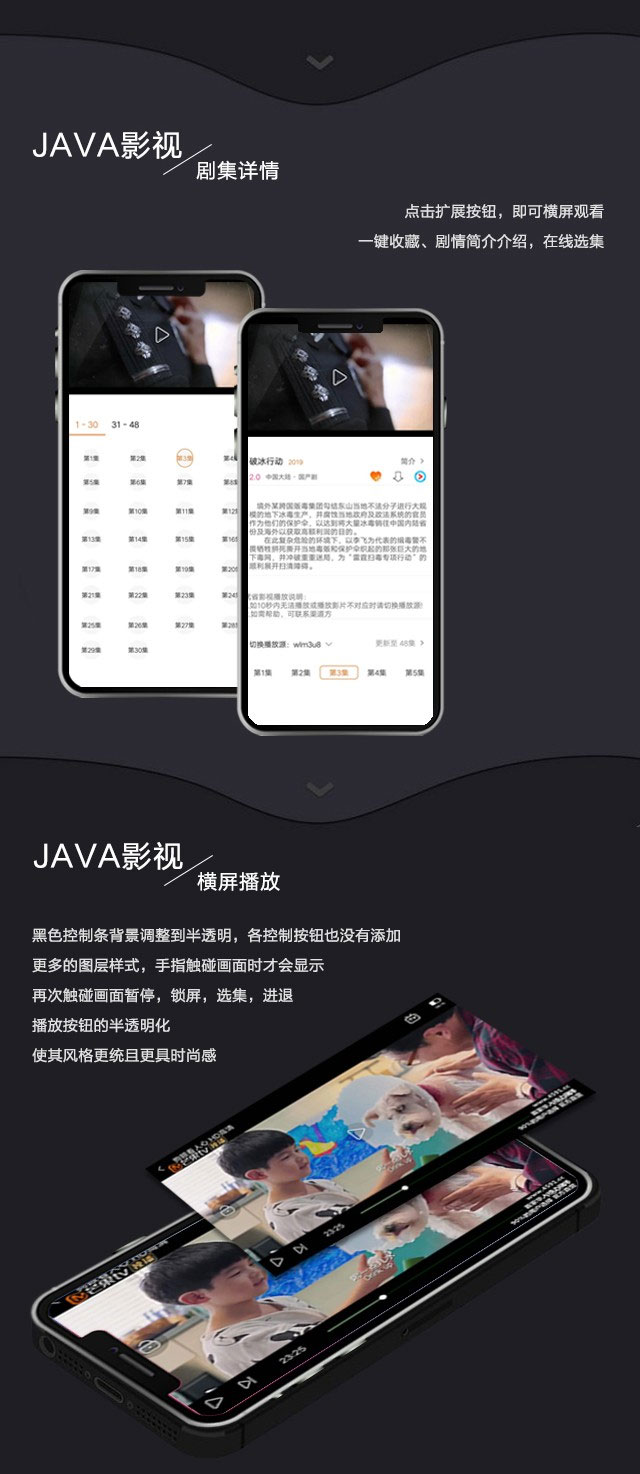 2020新UI新版JAVA原生双端影视APP投屏影视APP源码插图(2)