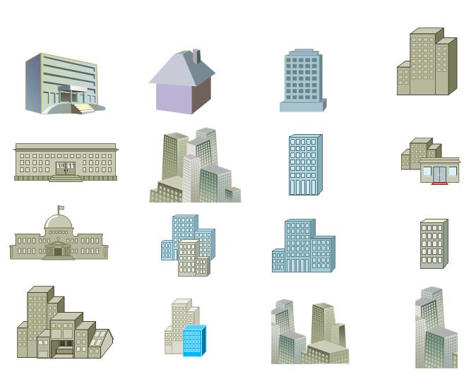 ppt建筑剪贴画,PPT模板,素材免费下载插图