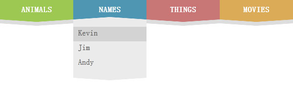 漂亮的CSS3灵活导航下拉菜单代码插图