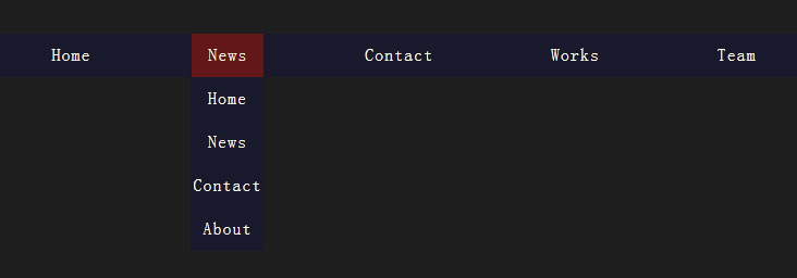CSS3鼠标悬停动画下拉导航菜单代码插图