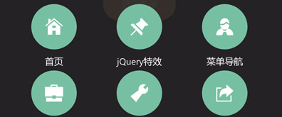 jQuery适用于手机端九宫格导航动画插图