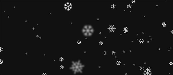 jQuery基于html5绘制的3D雪花飘落场景动画特效插图