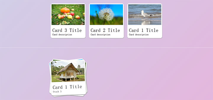 jQuery+css3相册图片叠加堆放展开动画特效插图