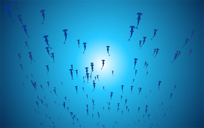 jQuery海底世界鱼群游动动画特效插图