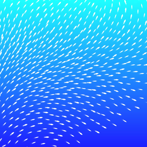 HTML5 Canvas海底鱼群游动动画特效插图