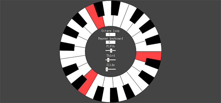 可弹奏的HTML5 SVG圆形钢琴特效插图