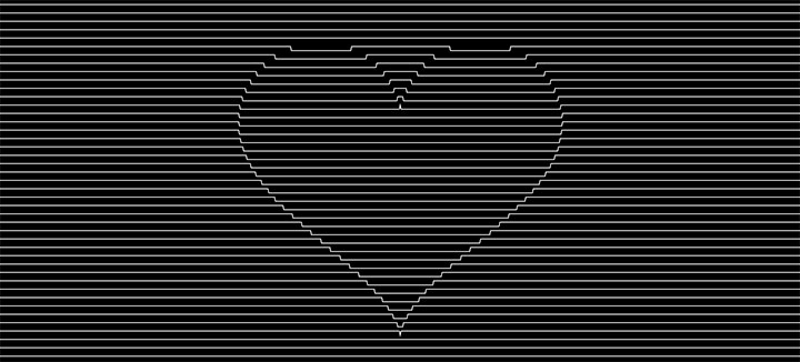 HTML5 Canvas线条爱心波纹动画特效插图