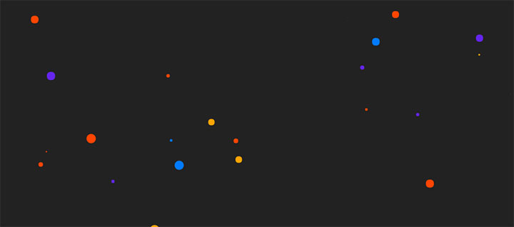 HTML5 Canvas彩色圆点粒子飘动动画特效插图