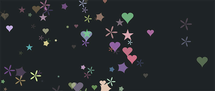 CSS3五颜六色的花纹图案动画特效插图