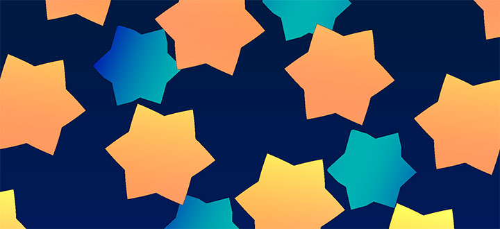 HTML5 Canvas六角星变色变形旋转动画特效插图
