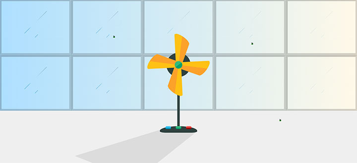 css3绘制的卡通电风扇动画特效插图