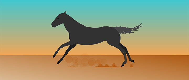 css3绘制马儿奔跑动画特效插图