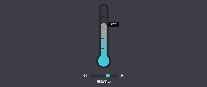 js+css3温度计设置交互动画效果插图