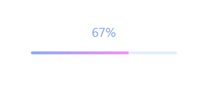 css3渐变进度条加载动画特效插图