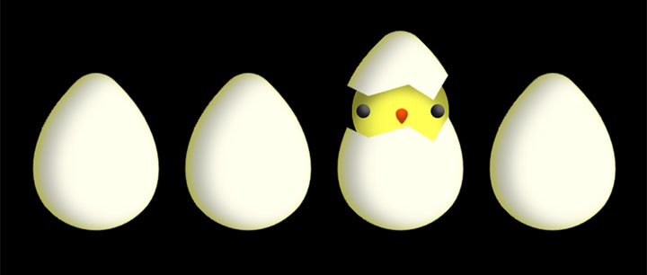 css3小鸡从鸡蛋破壳而出动画特效插图