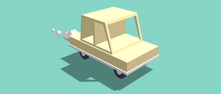 html5 canvas 3D汽车模型排放尾气动画特效插图
