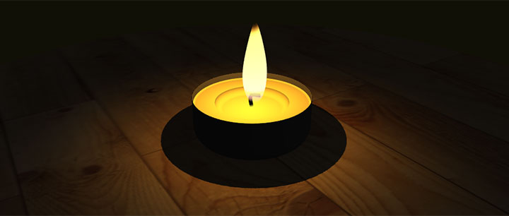 html5 3D蜡烛烛光动画特效插图
