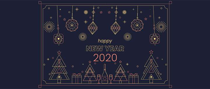 html5 svg绘制2020新年快乐主题动画特效插图