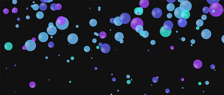 js+css3彩色气泡浮动上升动画特效插图